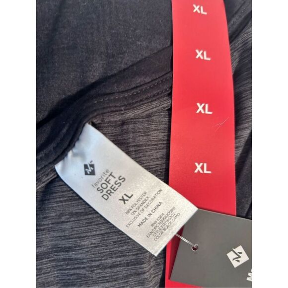 Members Mark Sam's Club soft dress xl black gray new rn#83814 - Picture 2 of 4